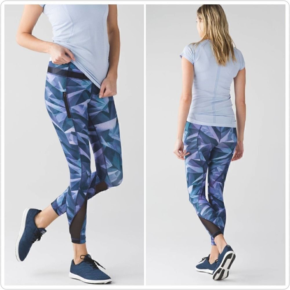 Lululemon Inspire Tight II (Mesh) Pretty Prism Multi / Black 8